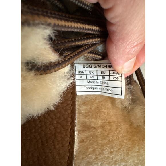 UGG Australia Adirondack XXV Waterproof Tall Lace-Up Snow Boots Chestnut US 8 - Picture 8 of 8
